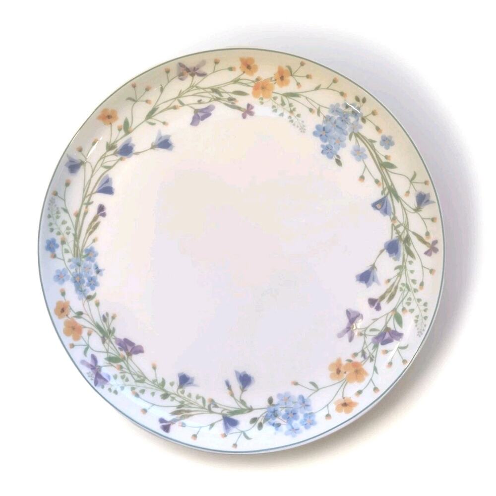 Mikasa Quinn 11” Dinner Plate Bone China – Cottagecore Wildflower Garland Floral